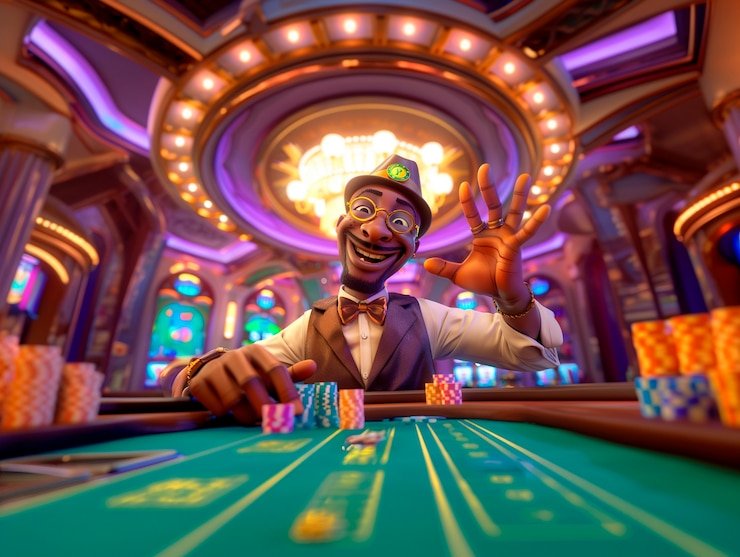 Table selection screen showing multiple live tables with stake levels and player counts on anjay22 login
